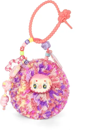 La bubu Keychain Cartoon Monster Doll Plush Bag Charm Key Chain Cute Purse Handbags Accessories Wallet Schoolbag Coin Purse Pendant Kawaii Gift for Women