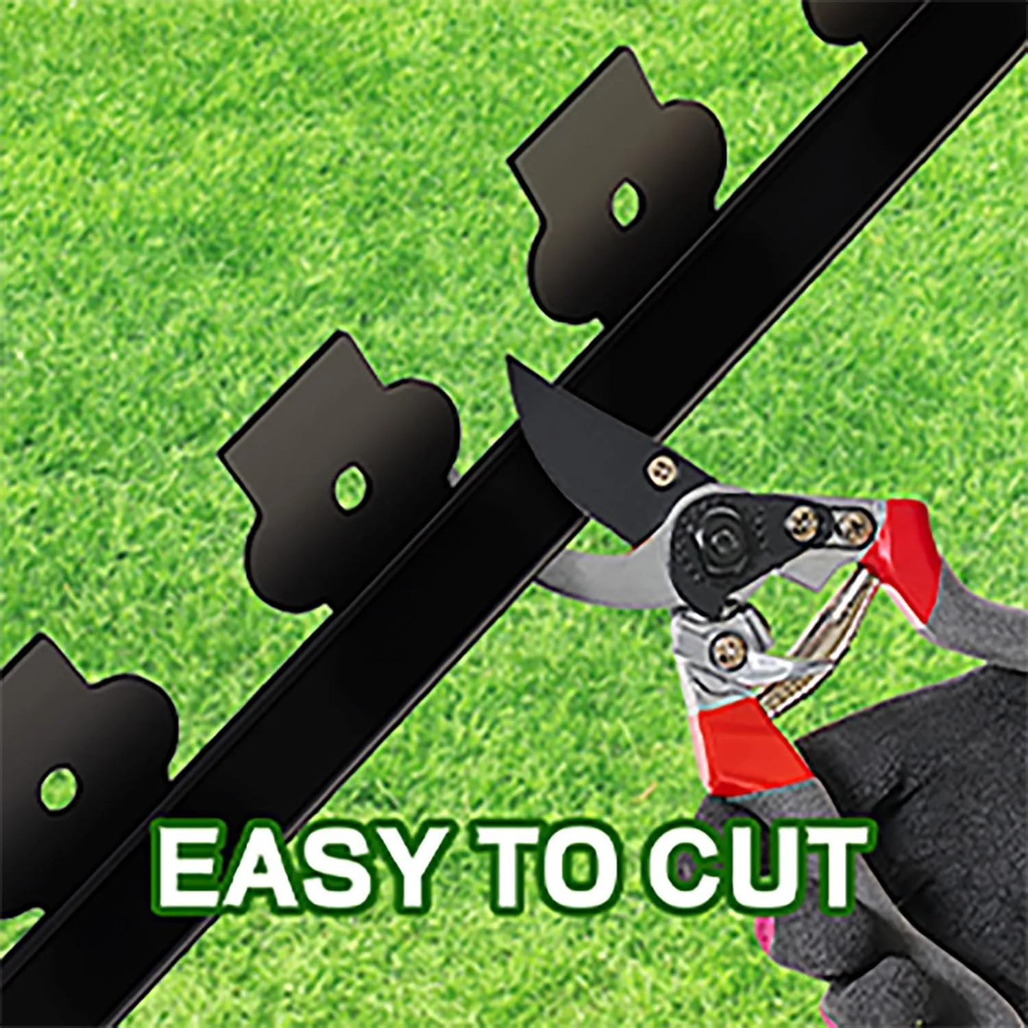 Landscape Edging Border,Garden Edging with Anchoring Spikes for Lawn, Flower Bed, Yard (Black, 4 Inch Tall 100FT  99 PCS Anchoring Spikes)
