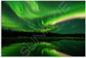 Landscape Aurora1 in Alaska Scenic Spots Poster (2) Canvas Painting for Living Room Bedroom Decor 36x24inch(90x60cm) Unframe-style