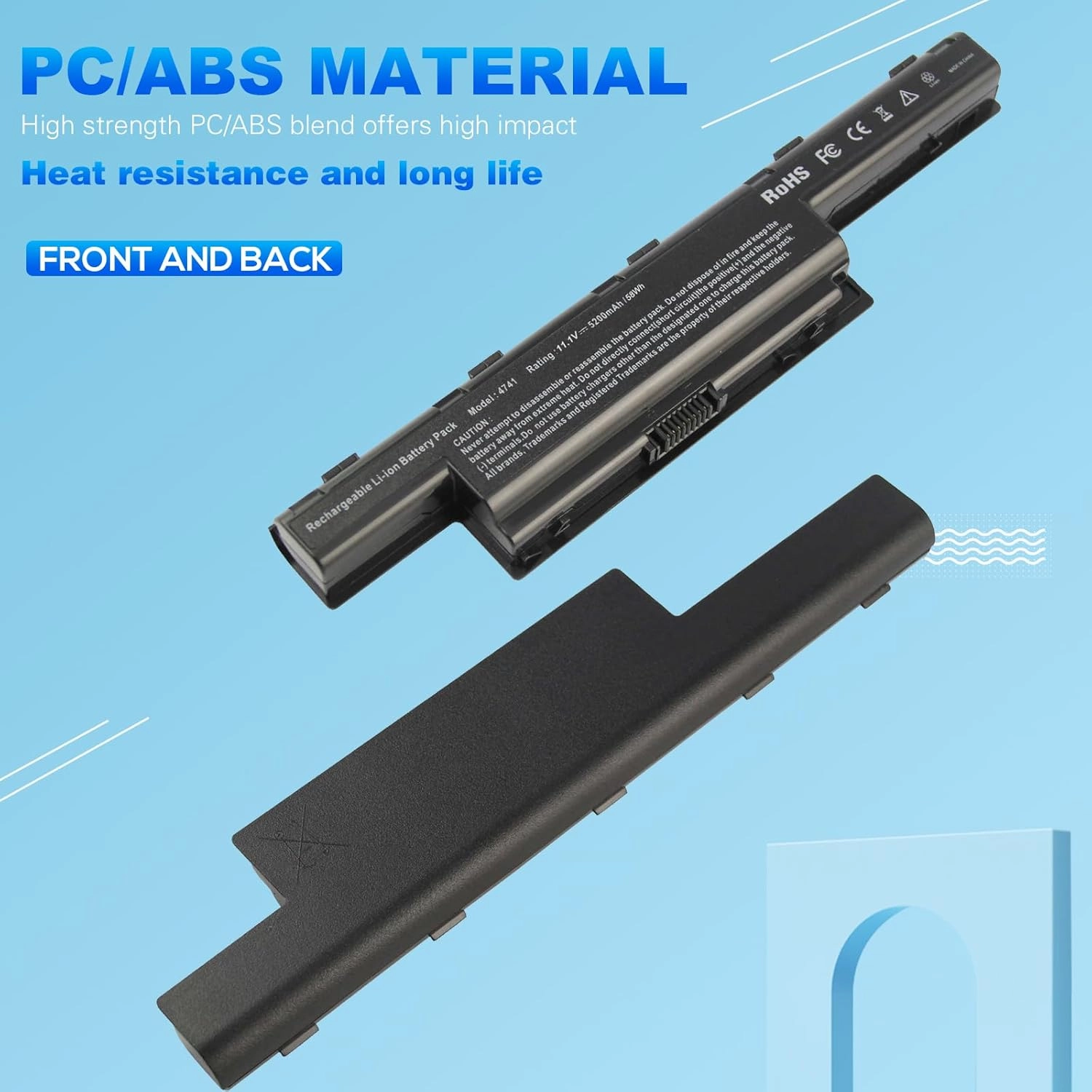 Laptop Battery for Gateway NE56R NE56R31U NE56R41U NV53A NV53A24U NV55C NV55C03U NV59C [6-Cell 5200mAh/56Wh] - High Performance -Futurebatt