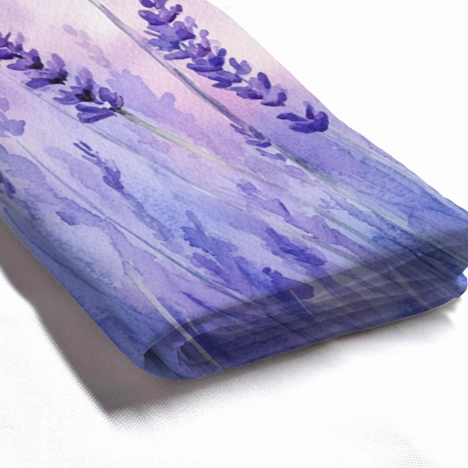 Lavender Purple Flowers Shower Curtain Durable Waterproof Fabric Bathtub Sets Home Fabric Bathroom Shower Curtain Set with Hooks 72x72 Inch