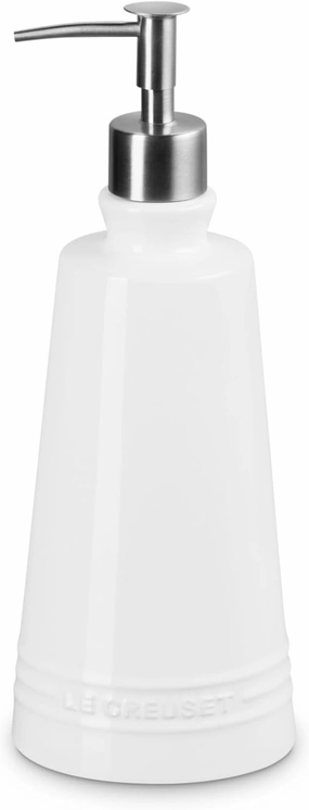 Le Creuset Stoneware Signature Soap Dispenser, 20 oz., White