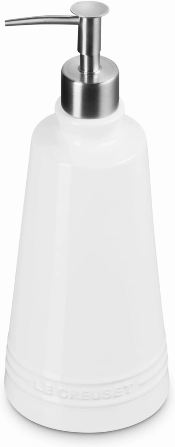 Le Creuset Stoneware Signature Soap Dispenser, 20 oz., White