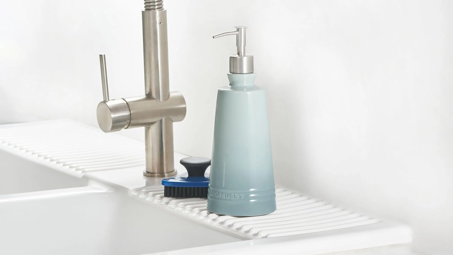 Le Creuset Stoneware Signature Soap Dispenser, 20 oz., White