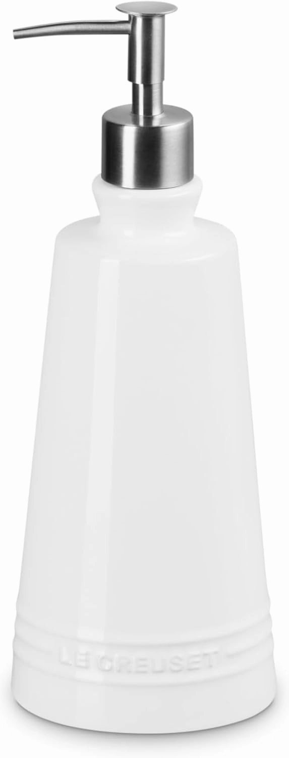 Le Creuset Stoneware Signature Soap Dispenser, 20 oz., White