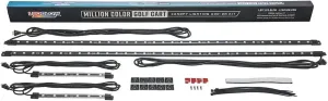 LEDGlow 2pc Add-On Canopy & 2pc Interior Footwell LED Accent Neon Lighting Kit Upgrade for 4-Seater Golf Carts - Fits 12V Gas & 36/48/72V Electric Golf Carts - Only Compatible with LEDGlow Kits
