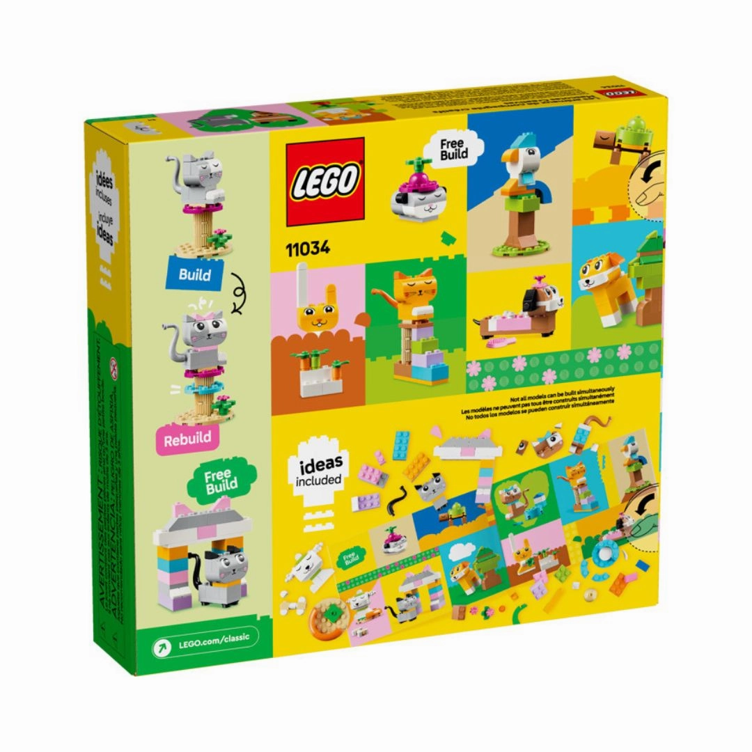 LEGO® Classic 11034 Creative Pets Set Building Kit (450 Pieces)