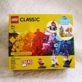 LEGO Classic Transparent Bricks Creative Building Kit. 500 Pieces, Ages 4 