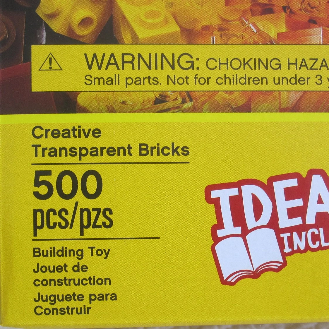 LEGO Classic Transparent Bricks Creative Building Kit. 500 Pieces, Ages 4 