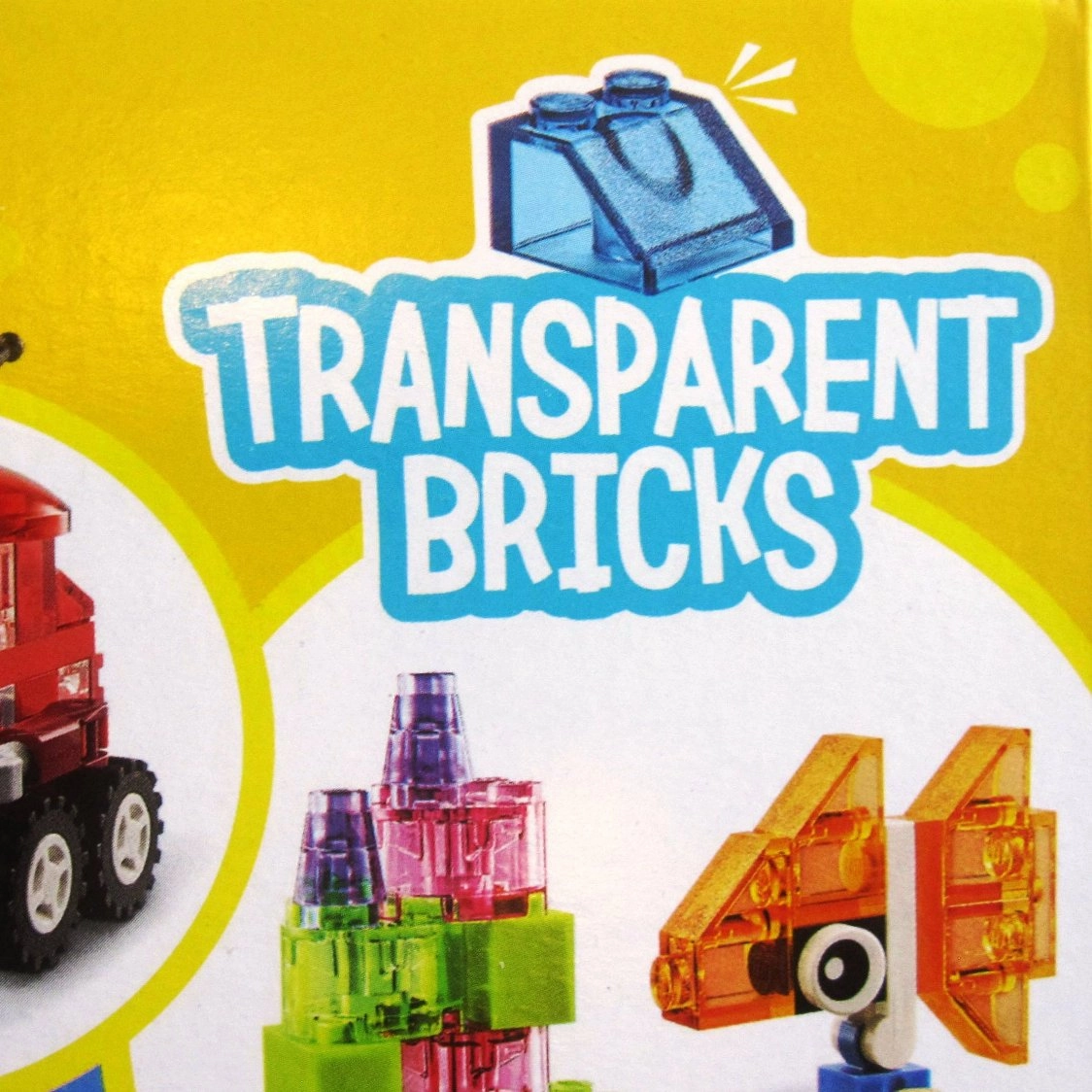 LEGO Classic Transparent Bricks Creative Building Kit. 500 Pieces, Ages 4 