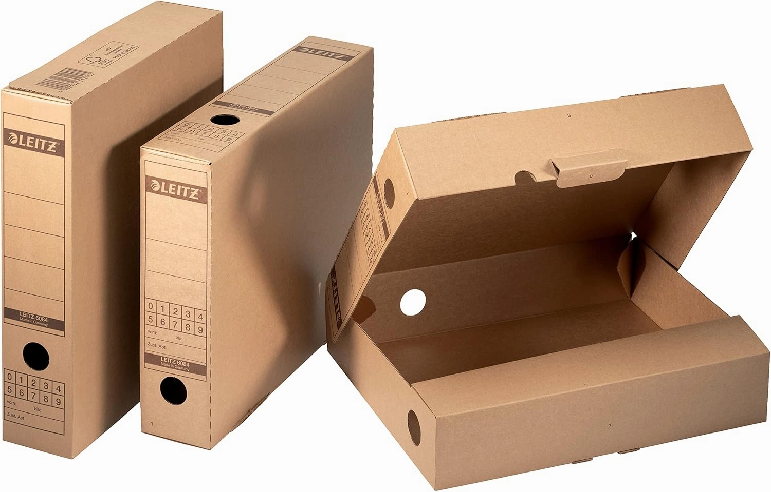 Leitz A4 Premium Archiving Box with Wide Opening, White, Pack of 10