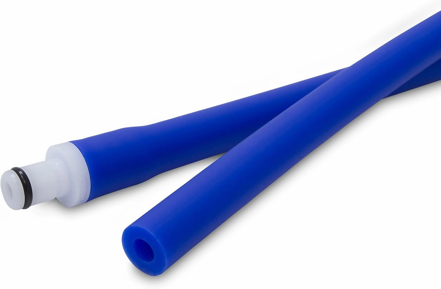 LeLuv Vacuum Hose Kit 1-into-2 Split | 1/4 inch to 1/4 inch with Male Quick-Disconnect Fittings | Premium Matte Black Slippery Silicone