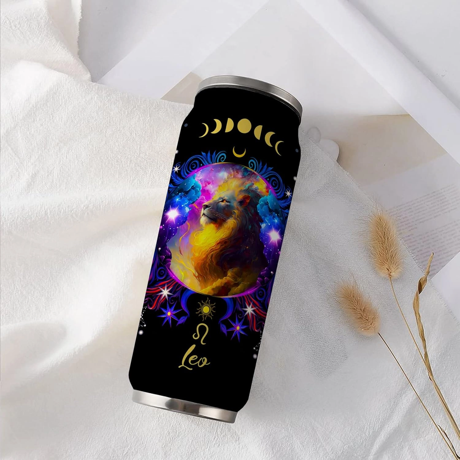 Leo Constellation Tumbler - Zodiac Stainless Steel Cup for Men Women - Astrology Fans Birthday Gifts With Straw Lid - 17 Oz Coffee Mug Car Cup