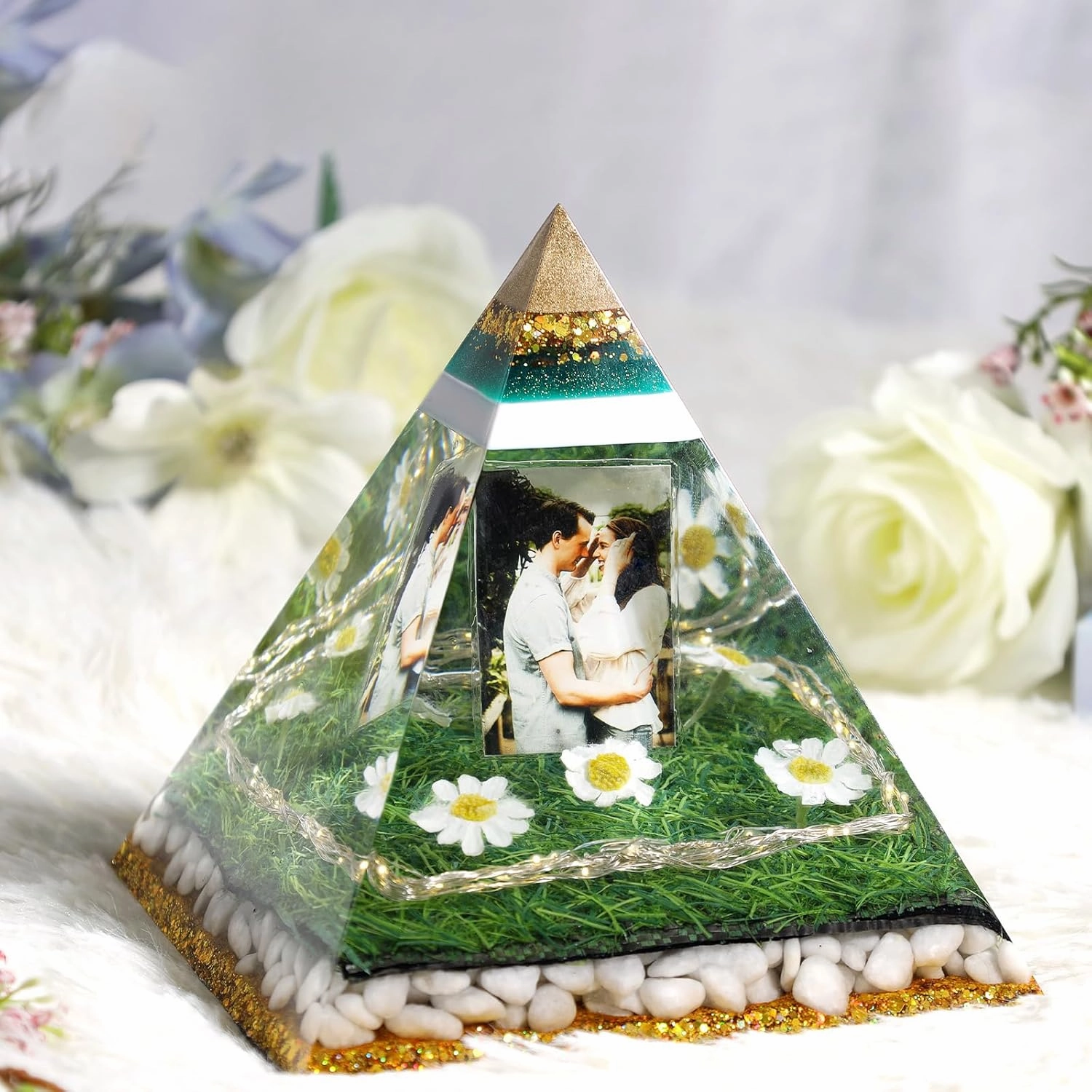 LET'S RESIN Pyramid Molds for Resin,Large Silicone Pyramid Molds,Silicone Resin Molds for DIY Memorial Gifts, Jewelry,Great for Paperweight, Home Decoration(Height:15cm/5.9inch)
