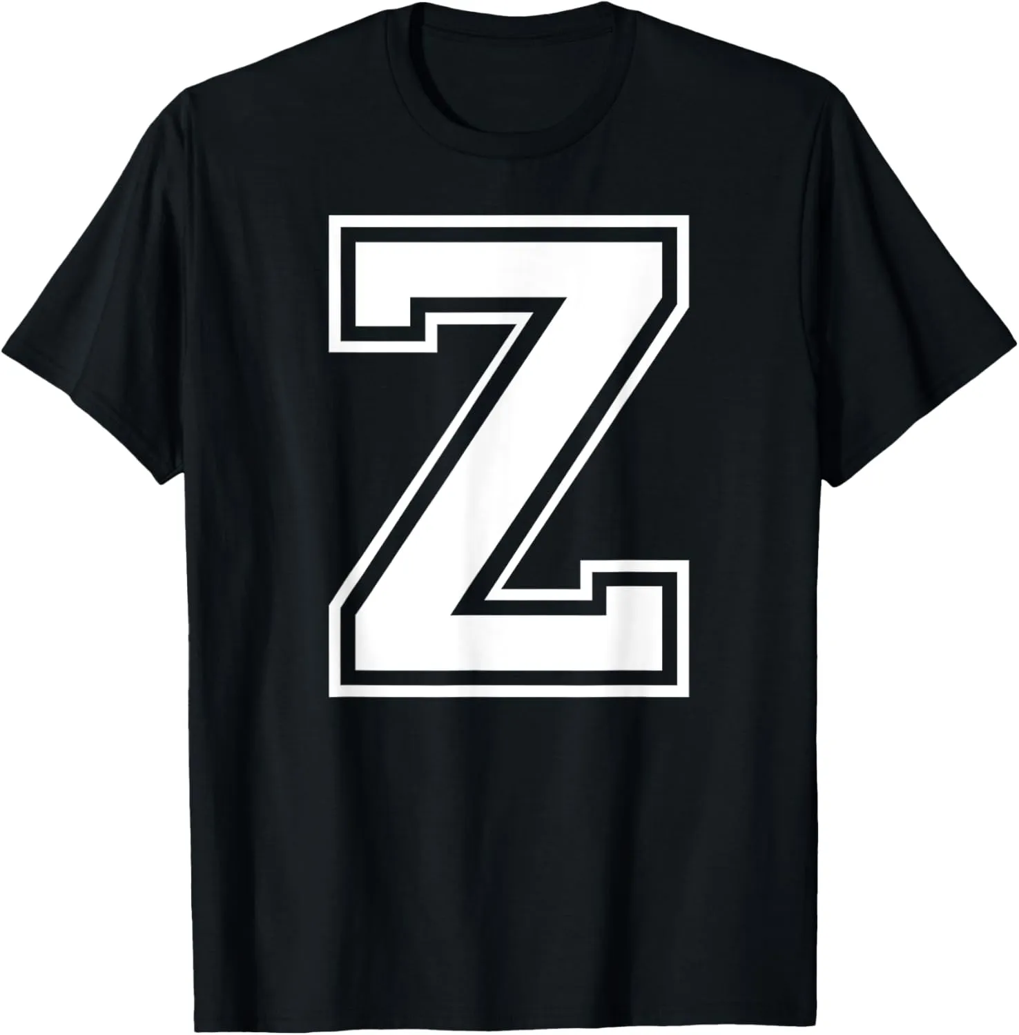 Letter Z Capital Alphabet College Varsity Monogram Club T-Shirt