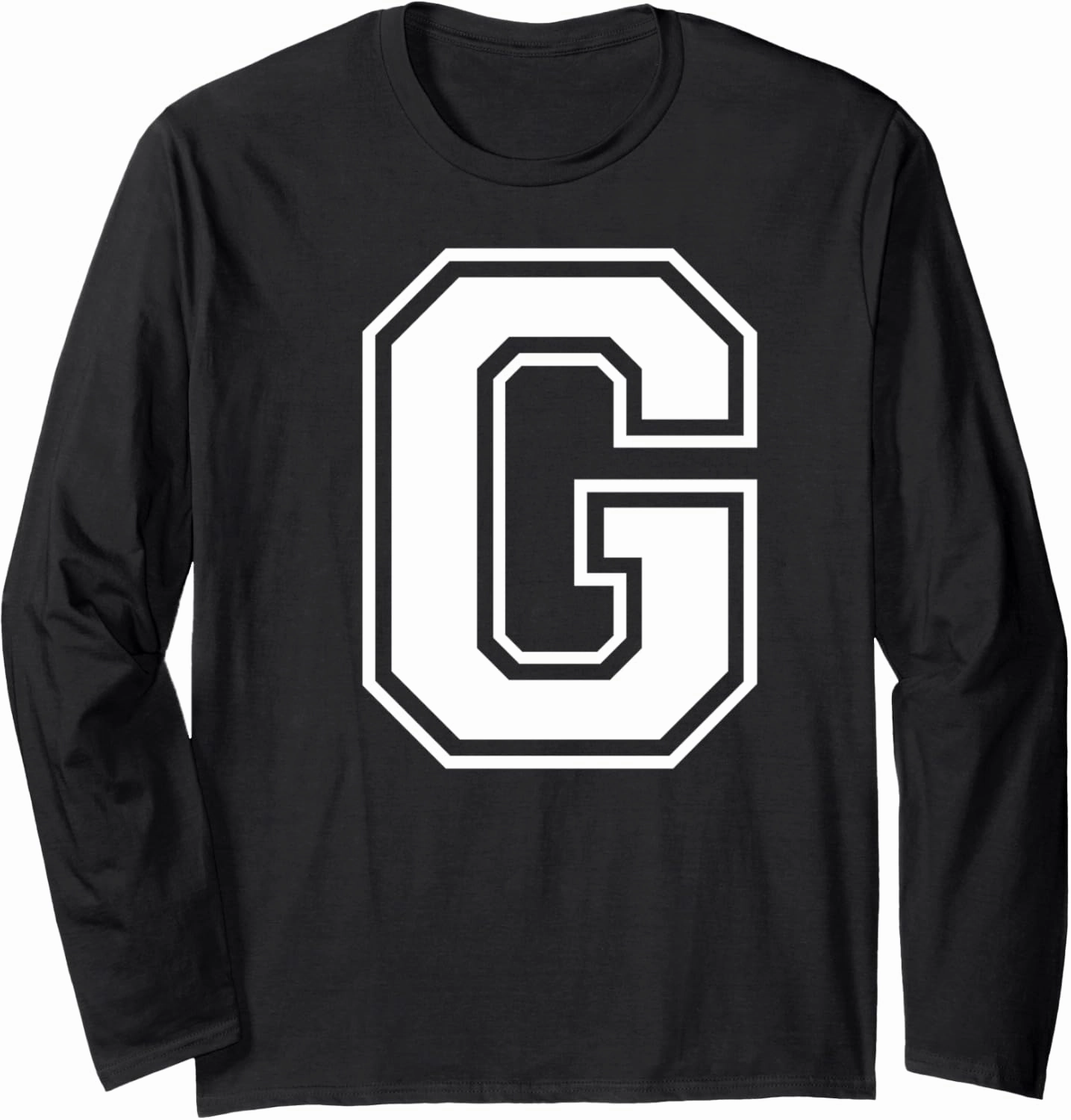 Letter G Capital Alphabet College Varsity Monogram Club Long Sleeve T-Shirt