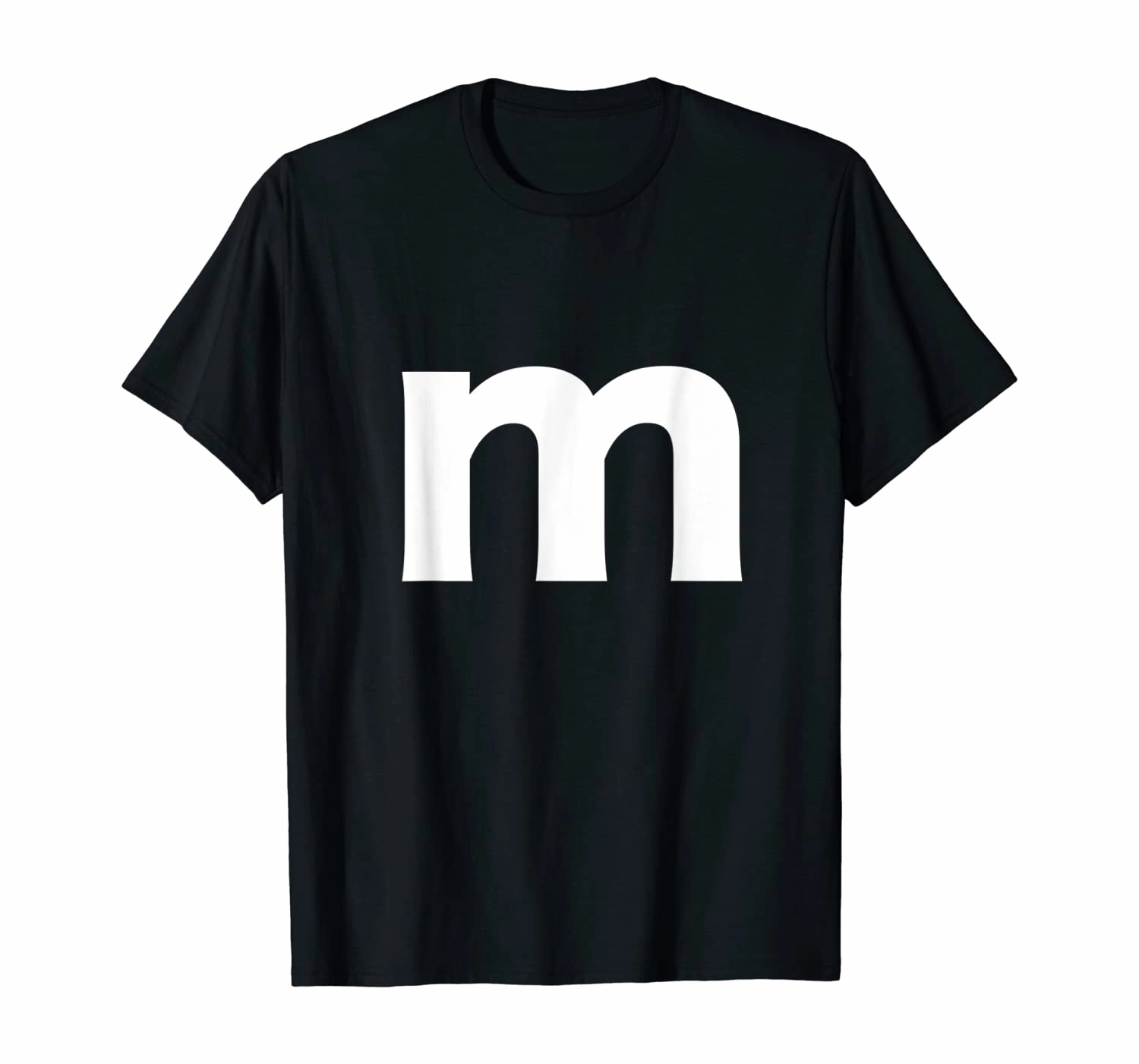 Letter M And Alphabet Lower Case Matching Halloween Costume T-Shirt