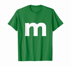 Letter M And Alphabet Lower Case Matching Halloween Costume T-Shirt