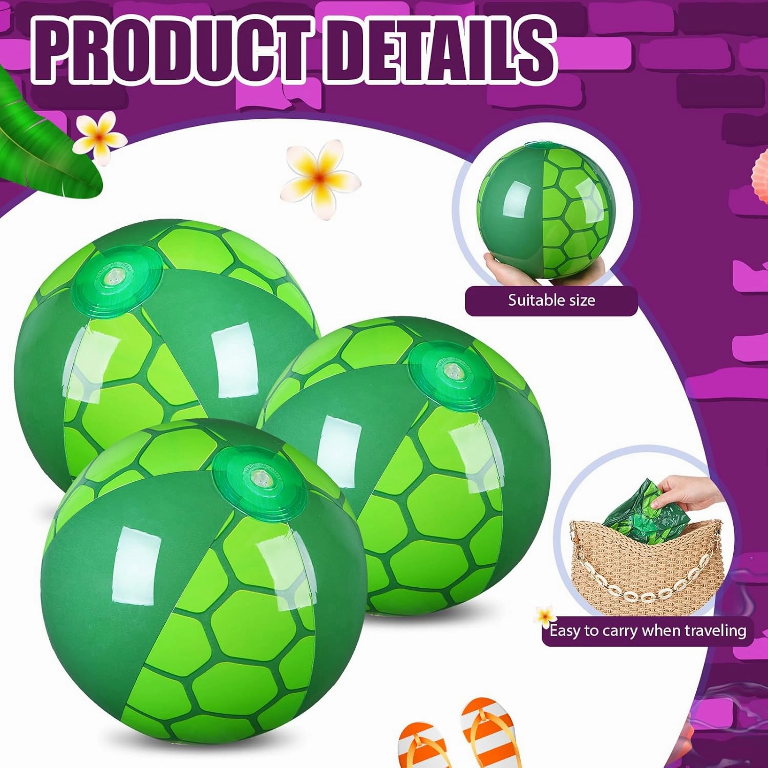 Leyndo Hollowfly 12 Pack Themed Beach Ball 7.87" Bulk for Summer Pool and Beach Game Gifts and Birthday Party Supplies and End of The Year Class Party Decorations Favor