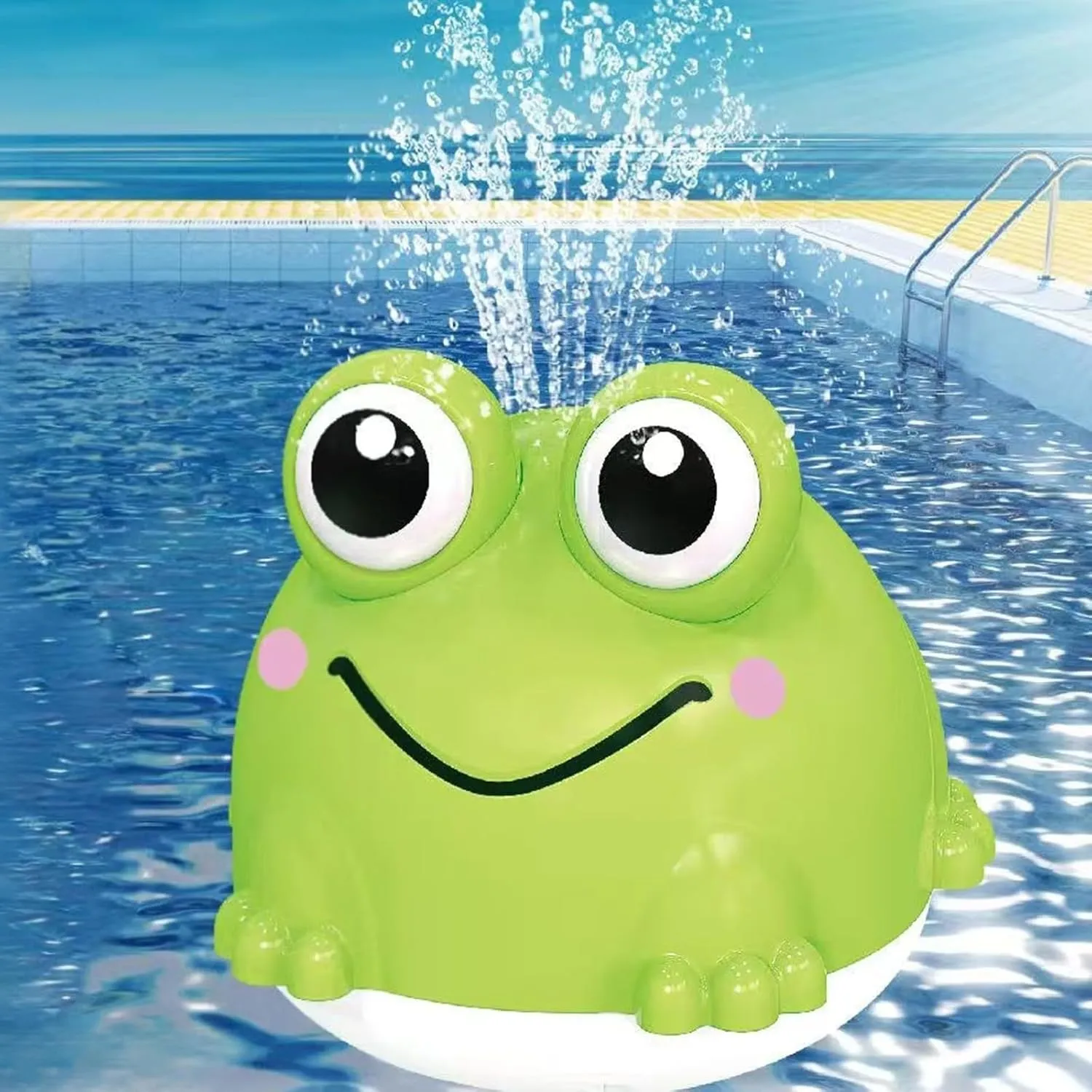 Light Up Frog Bath Toys Sprinkler for Kids ,Babies ,Bathtub Fountain Swimming Pool Toys Toddler, Rechargeable Infant Toddler Bath Toys,Newborn Boys Girls Birthday Baby Gifts (USB)