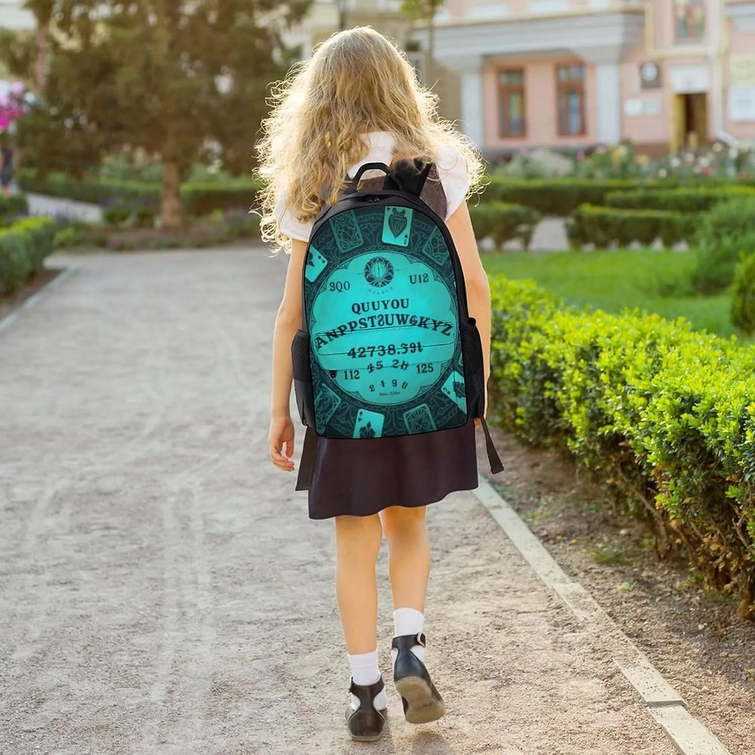 Lightweight Daypack Backpack for Trekking Work Running - Big Capacity Multipurpose Anti-Theft Bookbag, Magic Spirit Board Witch Art Business Computer Bag