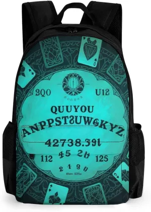 Lightweight Daypack Backpack for Trekking Work Running - Big Capacity Multipurpose Anti-Theft Bookbag, Magic Spirit Board Witch Art Business Computer Bag