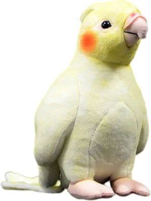 lilizzhoumax Cockatiel Plush Toy, 7.06inch Yellow Super Soft Realistic Cockatiel Stuffed Animal Plush Toy Cute and Funny Simulated Bird Animal Party Home Decorations Children's Birthday Christmas