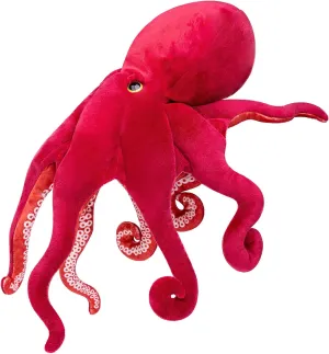 lilizzhoumax Octopus Plush Toy - Red Octopus Realistic Stuffed Animal, Soft Plush Stuffed Animal, 17 Inch Realistic Toy, Stuffed PP Cotton, Gifts for Boys and Girls, Home Decor