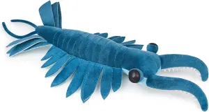 lilizzhoumax Simulation Anomalocaris Plush,Cambrian Ancient Sea Creature Shrimp Stuffed Animal,Soft Shrimp Plush Toy-Blue 21"