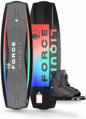 Liquid Force 2024 Trip 144cm Wakeboard with Index Size 12-15 Wakeboard Bindings Package