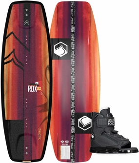 Liquid Force 2025 RDX Future Series 125cm Wakeboard with Rant Size 4-6 Wakeboard Bindings Package