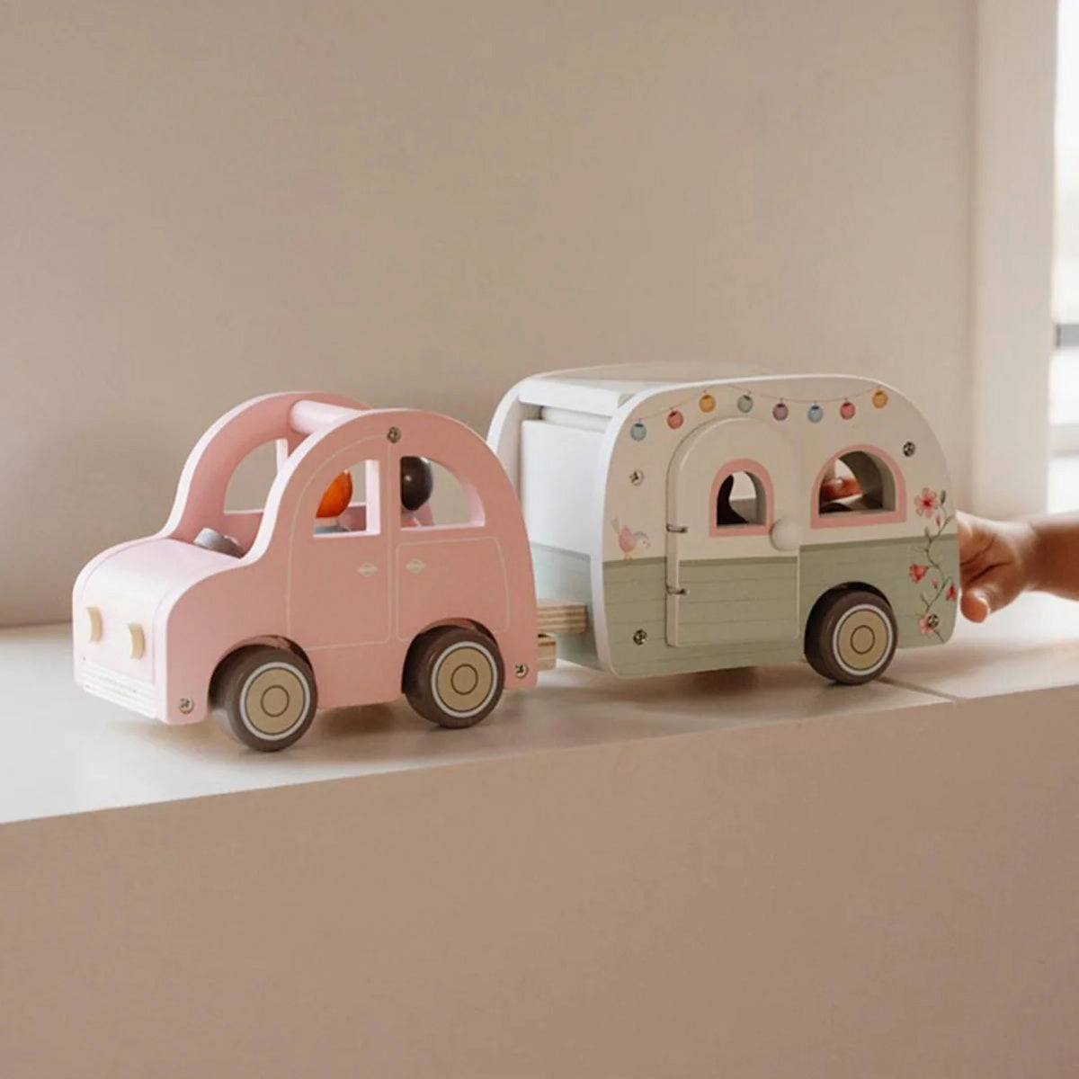 Little Dutch Toy Car with Caravan