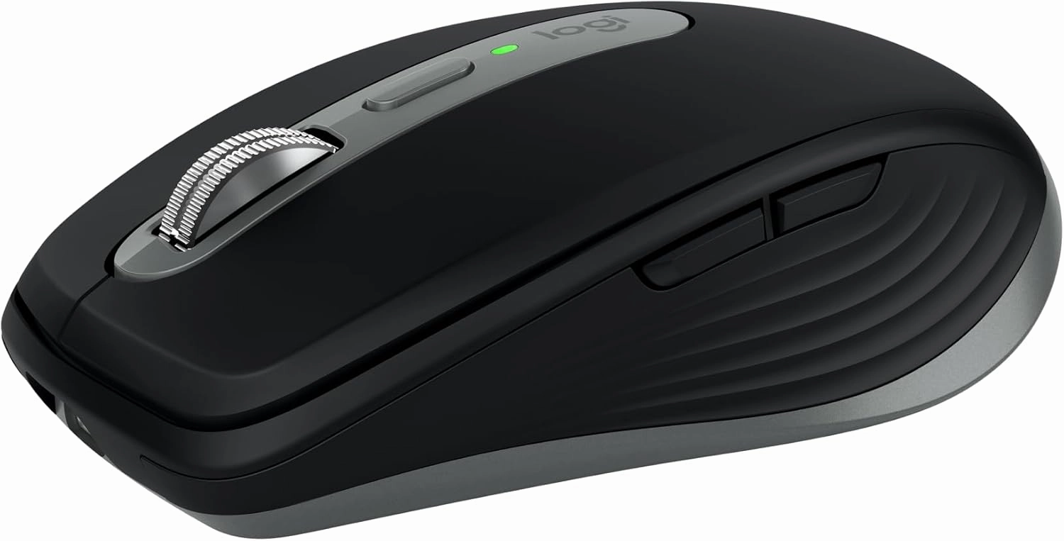 Logitech MX Anywhere 3S for Mac, Compact Wireless Bluetooth Mouse, 8K DPI Any-Surface Tracking, Quiet Clicks, USB C, Wireless Mouse for MacBook Pro, MacBook Air, iMac, iPad - Space Grey