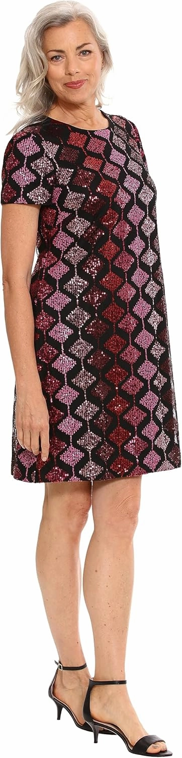 London Times Women's Sequin Dress Occasion Event Party