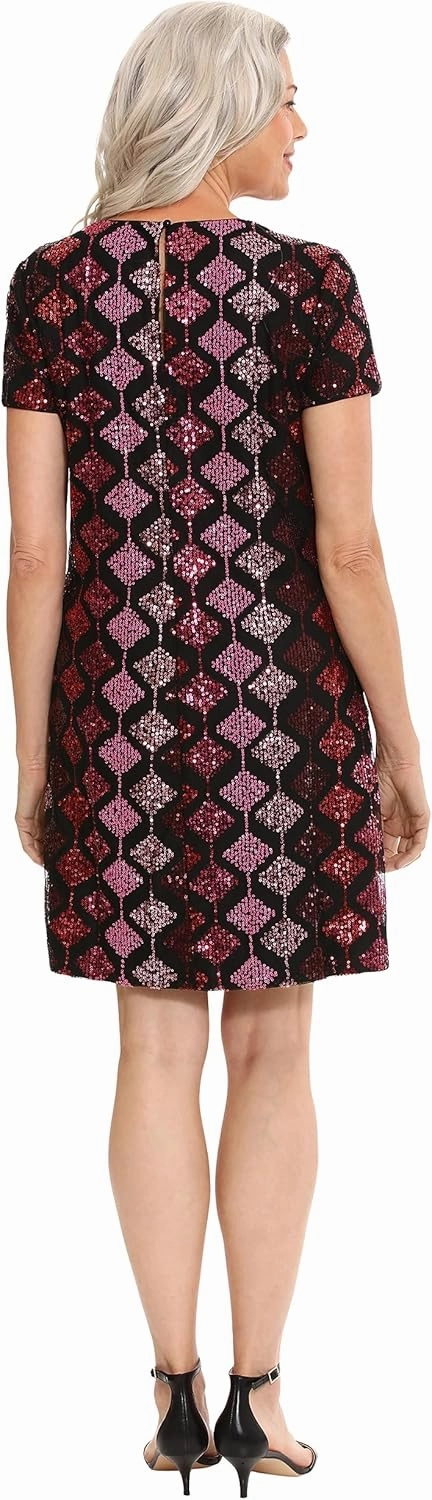 London Times Women's Sequin Dress Occasion Event Party