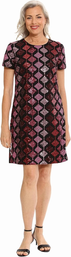 London Times Women's Sequin Dress Occasion Event Party