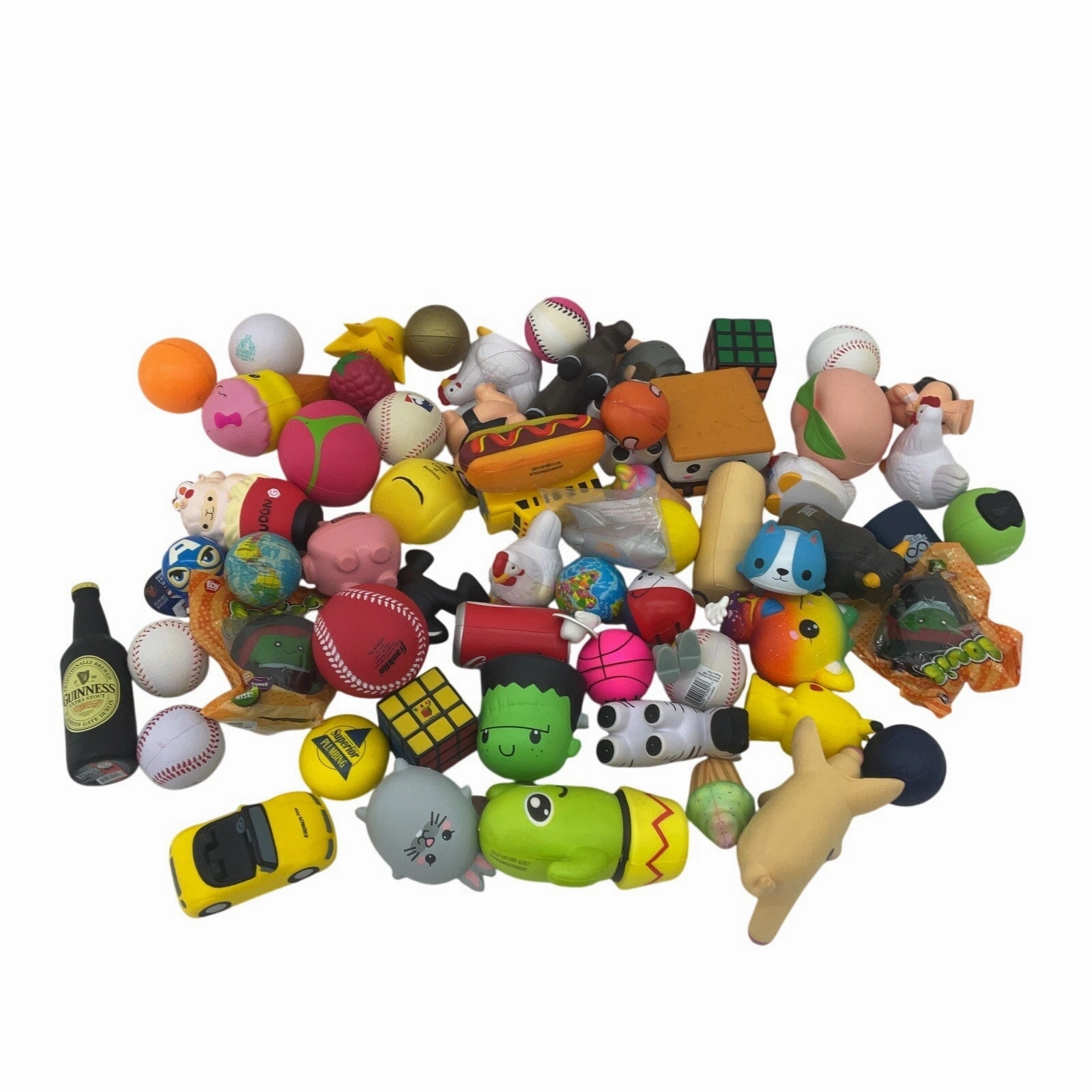 LOT 5 lbs Squishy Soft Foam Stress Ball Fidget Toys Cute Food Animal Figures