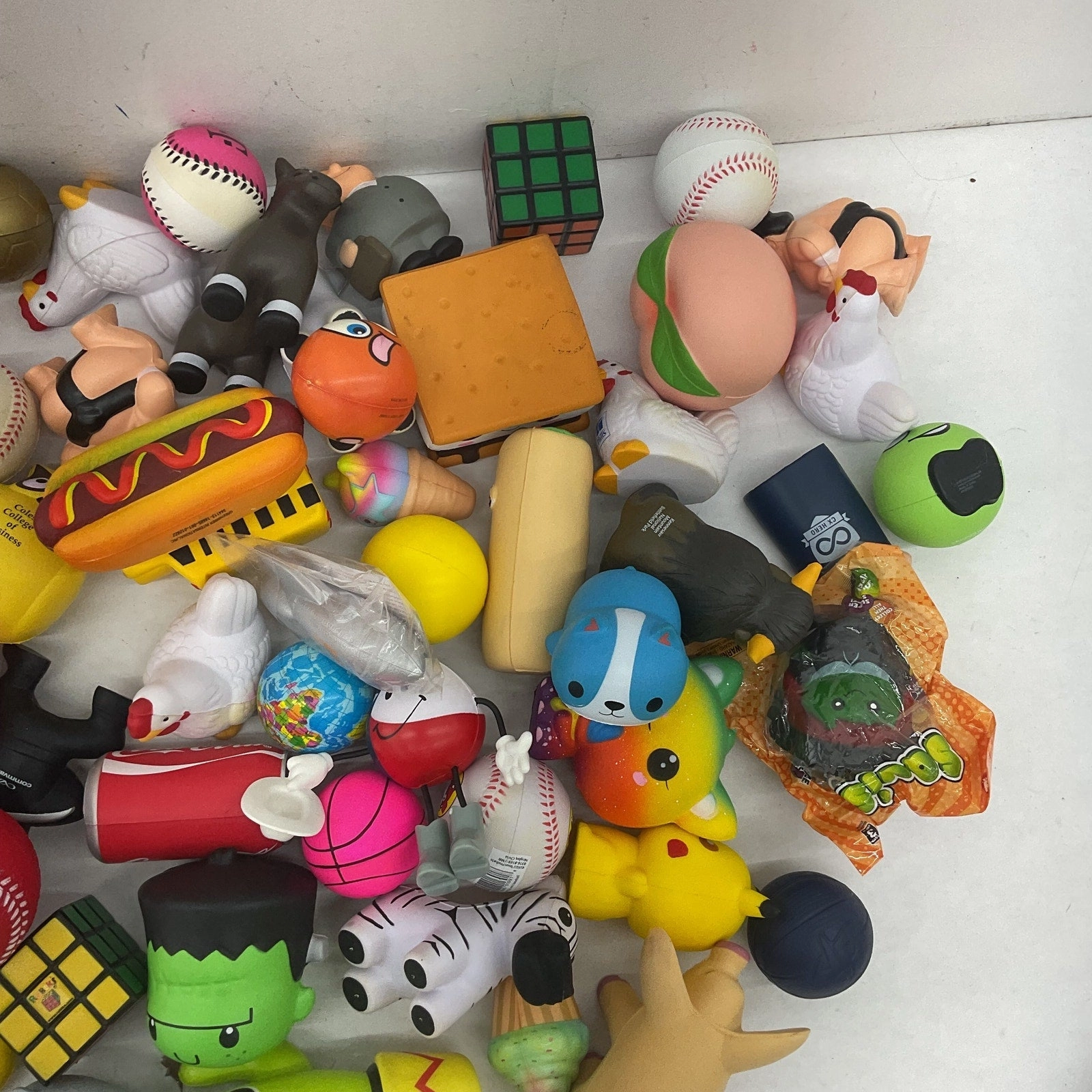 LOT 5 lbs Squishy Soft Foam Stress Ball Fidget Toys Cute Food Animal Figures