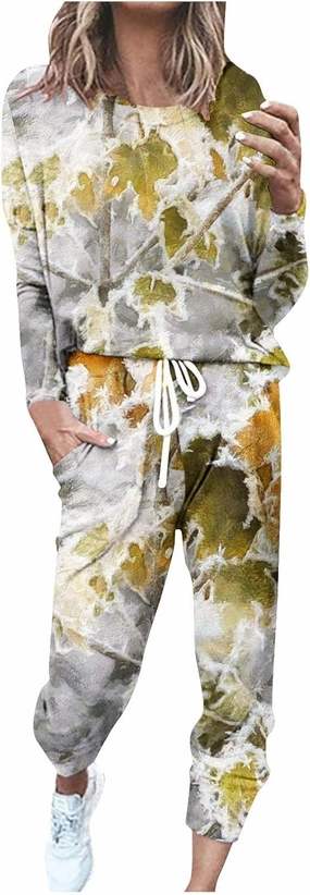 Lounge Sets for Women 2025 Crewneck Pullover Top and Long Pants Tracksuit Half Zip Sweatshirt and Wide Leg Sweatpant