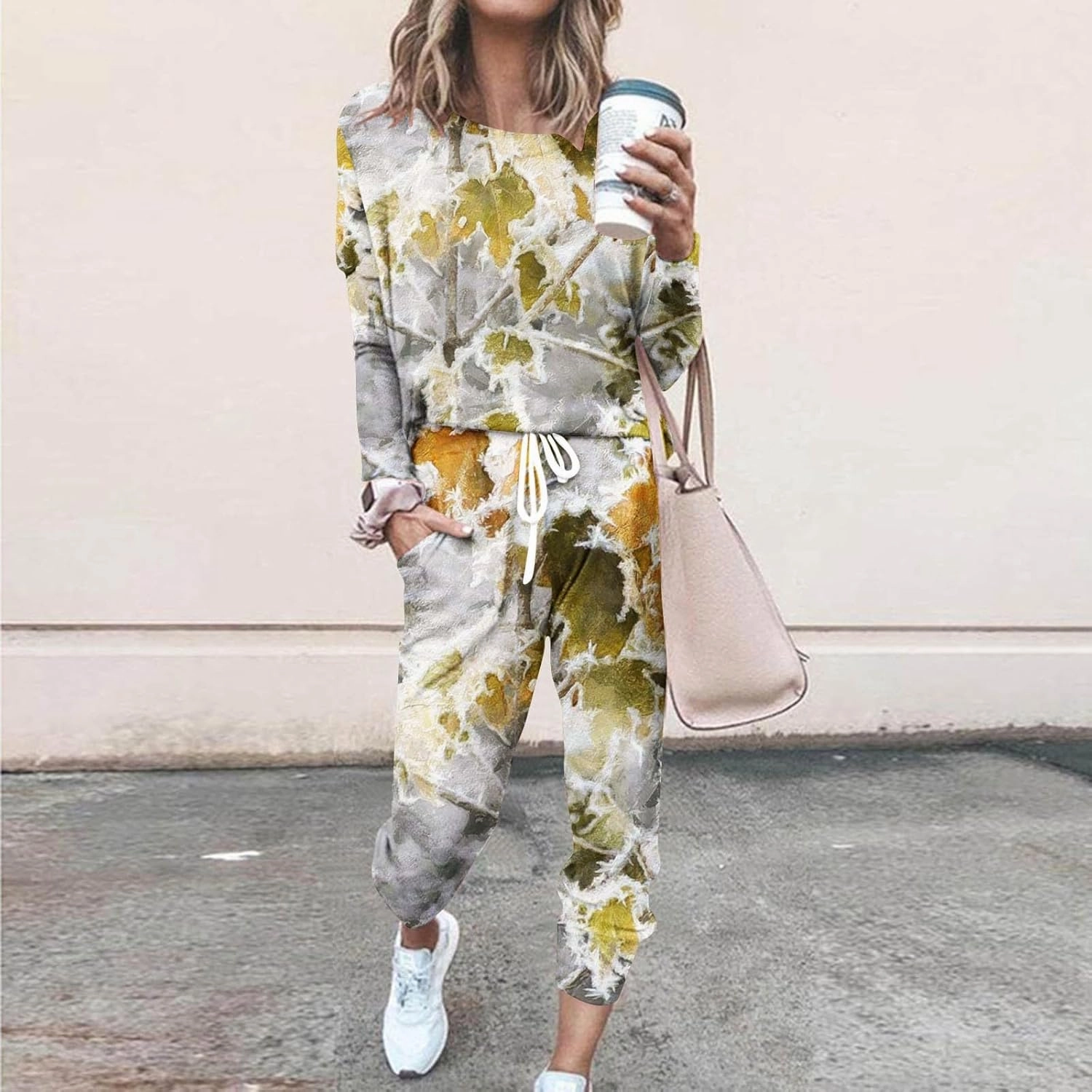 Lounge Sets for Women 2025 Crewneck Pullover Top and Long Pants Tracksuit Half Zip Sweatshirt and Wide Leg Sweatpant