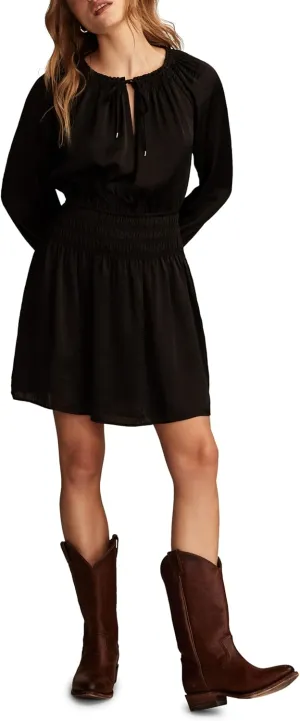 Lucky Brand Women's Long Sleeve Satin Mini Dress