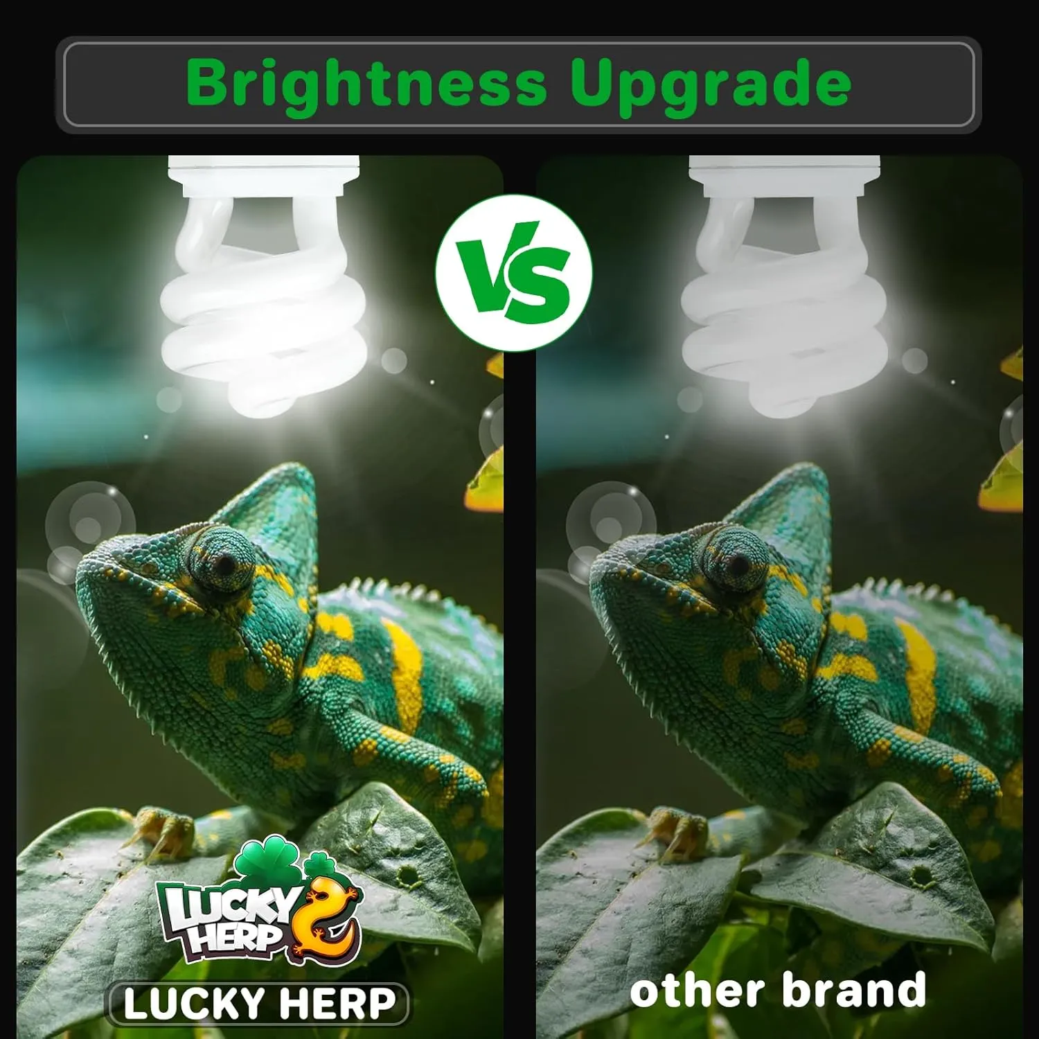 LUCKY HERP UVA UVB Reptile Light 5.0, Tropical UVB 100 Compact Fluorescent Lamp, UVB Light for Reptiles 15W, UVA UVB Reptile Light Bulb, UVB Bulb for Reptiles Chameleons Lizards Tortoises Snakes
