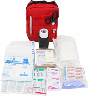 Luminary Squad IFAK Tactical Trauma Kit for First Responders, Military & Tactical Pro – Compact MOLLE First Aid Kit, Water-Resistant 600D Cordura, Durable YKK Zippers, for Emergencies - Red