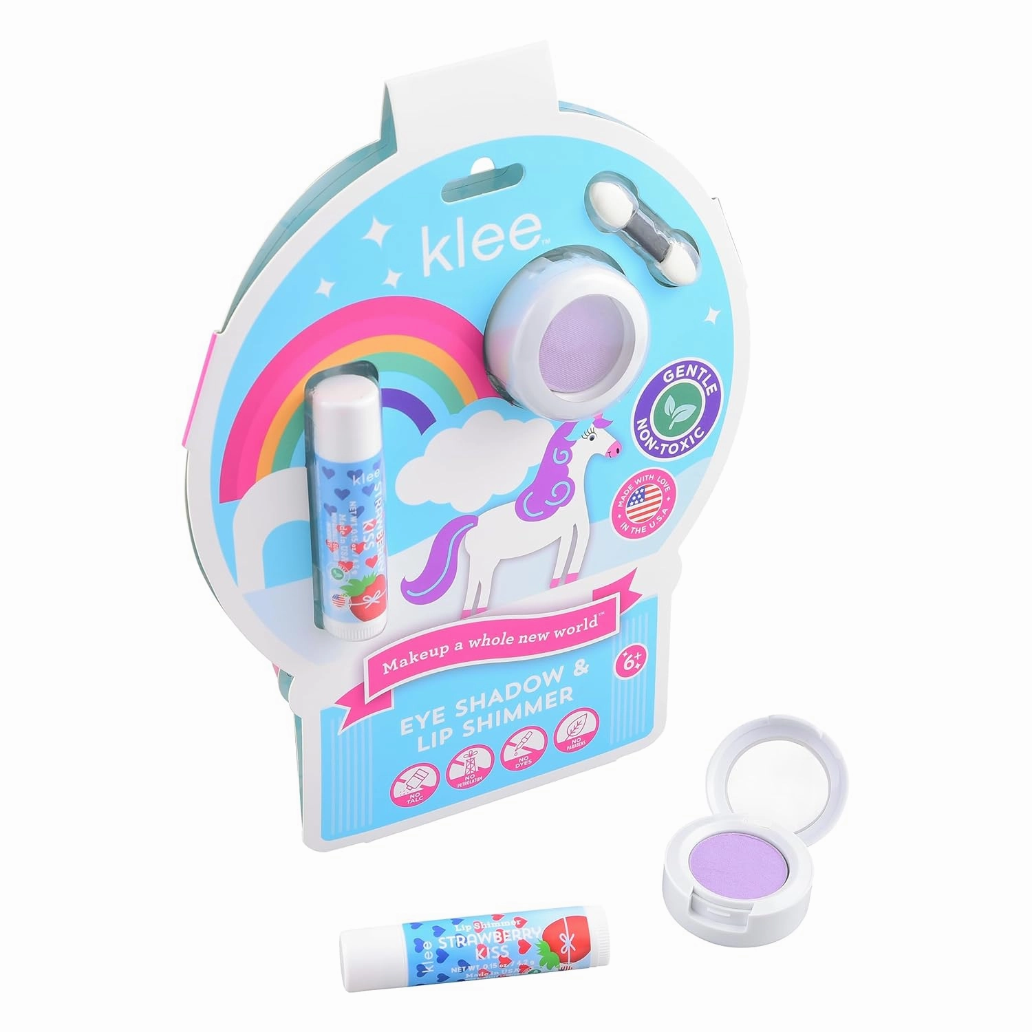 Luna Star Klee Eye Shadow and Lip Shimmer Holiday Gift Set for Kids and Tweens. Gentle and Non-Toxic. Made in USA. (Starburst Twinkle)