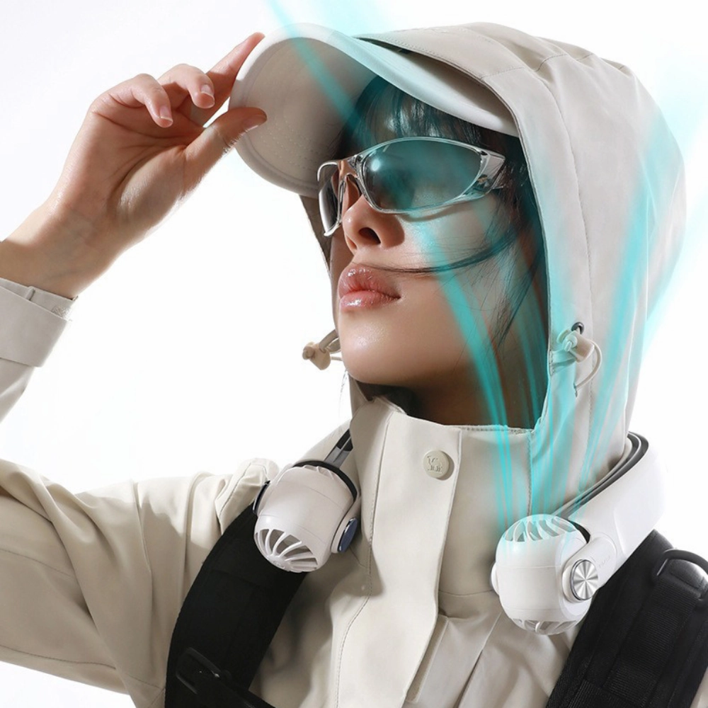 Luxora Wearable Rechargeable Summer Travel Neck Cooling Fan