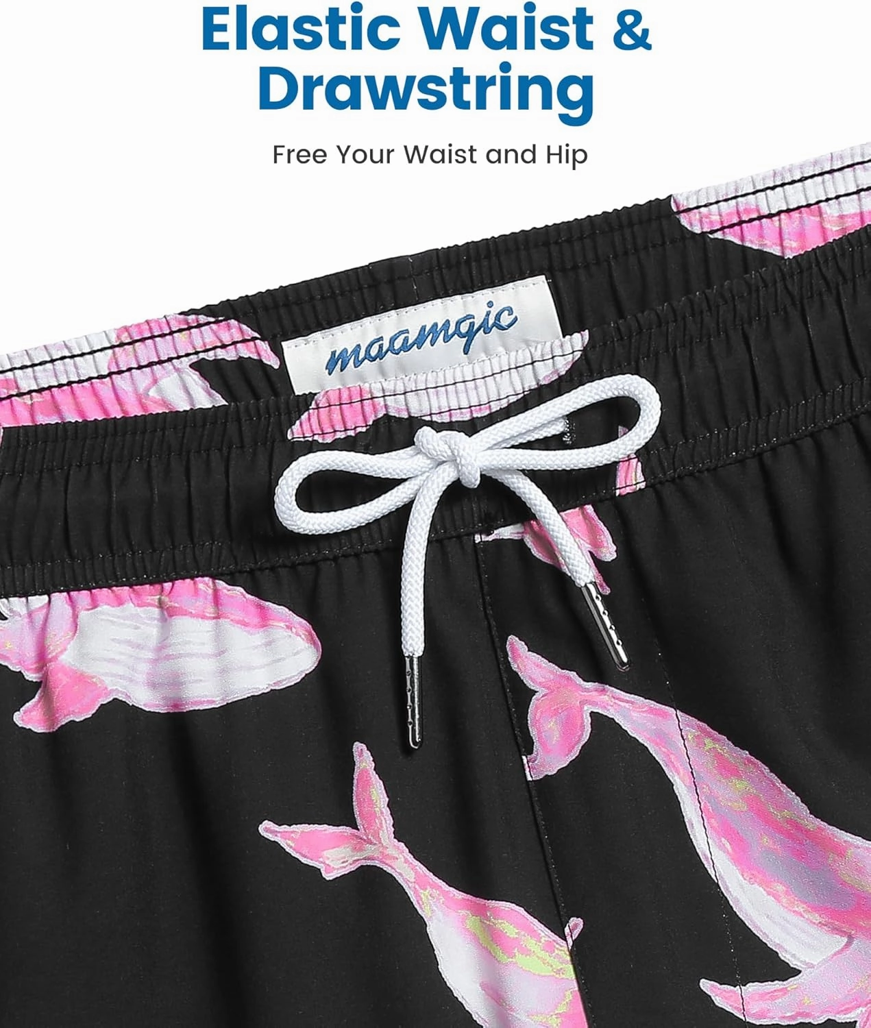 maamgic 2 in 1 Mens Swim Trunks 7 Inch Swim Shorts Swim Suits Board Shorts