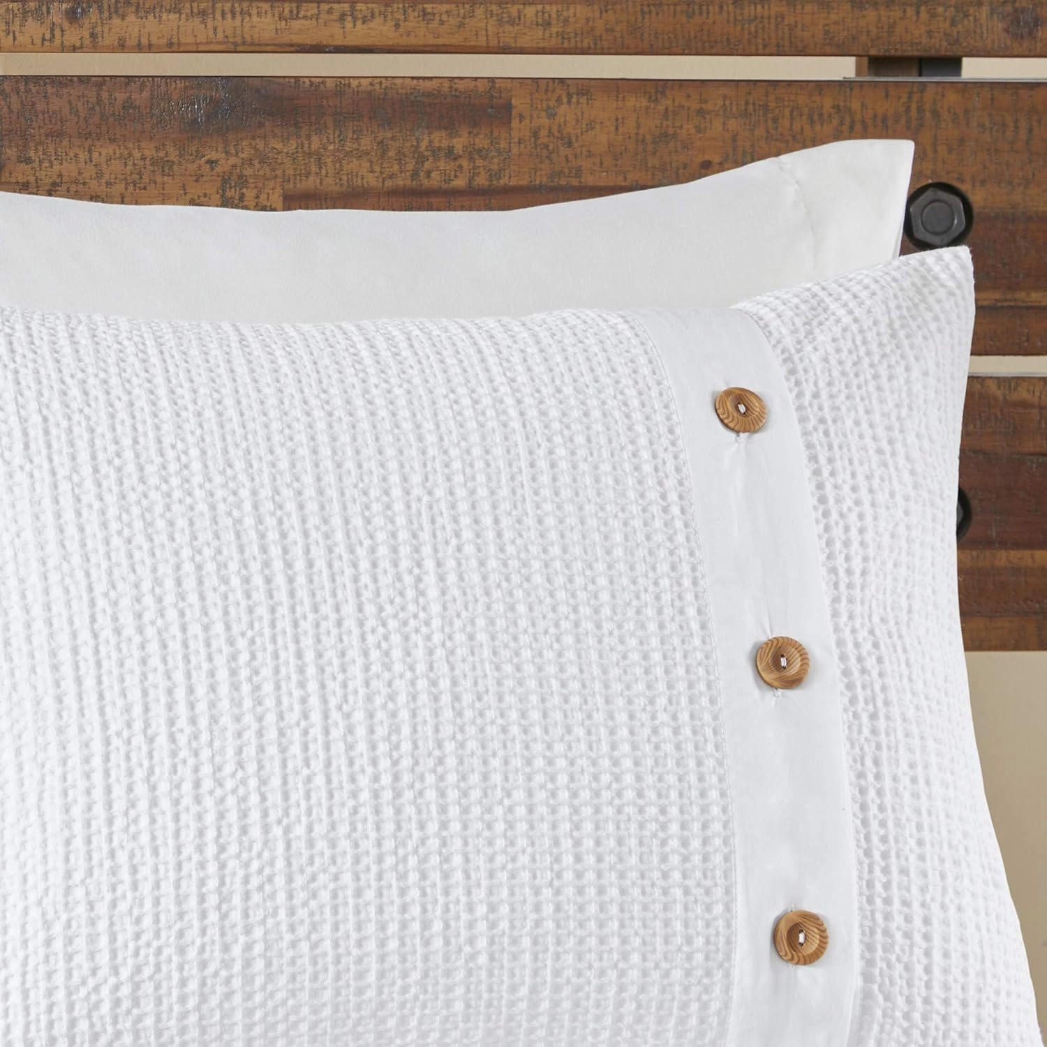 Madison Park Cozy Cotton Comforter Set Casual Modern Design All Season Bedding, Matching Shams, Full/Queen (90 in x 90 in), White 3 Piece