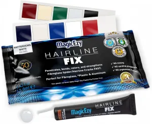 MagicEzy Hairline Fix - (Matterhorn White) - Gelcoat Repair Kit - Fix Cracks and Scratches Like a Pro - Fiberglass Boat Repair Kit - Boats, Jet Skis