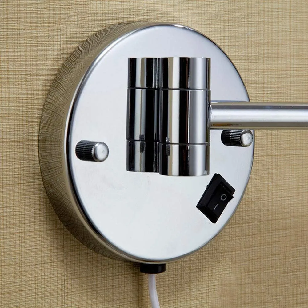 Makeup Mirror Shaving Mirror Wall Mounted 3X Magnification Extendable and Chrome Finished(#3)