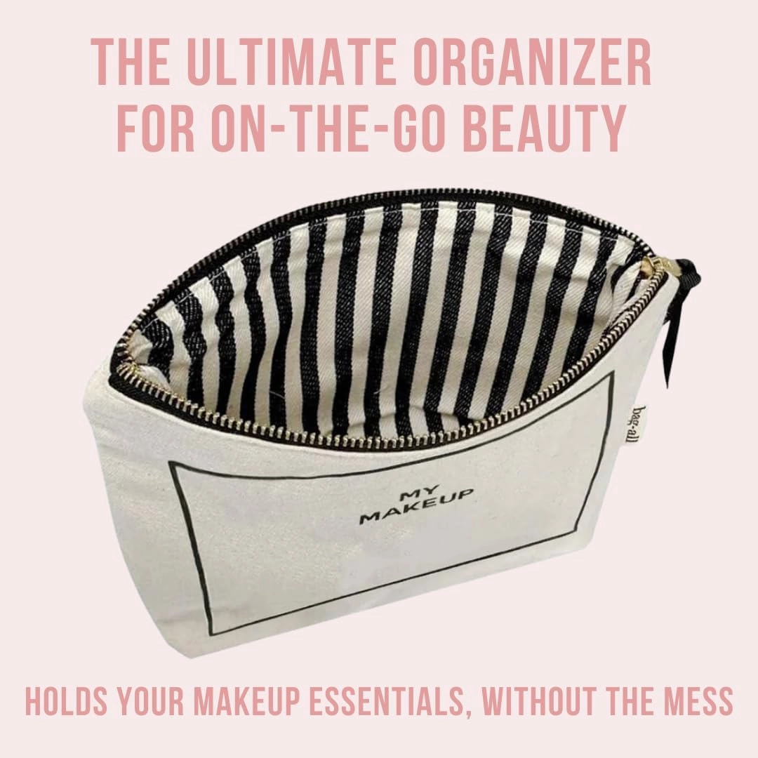 Makeup Bag for Women | Cosmetic Bag Organizer for Girls | Makeup Pouch for Traveling| Toiletry Bags for Women | Make Up Travel Pouches | Cream